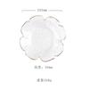 Plato de Vidrio Estilo Nórdico Ins con Ocho Pétalos, Plato de Alta Gama, Plato de Frutas, Plato para Cena, Bandeja para Pastelería, Vajilla Decorativa