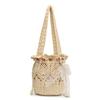 Moda Al Por Mayor Nicho Mori Artístico Hueco Tejido Bolso Cubo Ligero Combinable Estilo Occidental Bolso de Hombro para Vacaciones