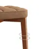 Taburete de madera maciza, taburete de tocador, taburete de nogal para tocador, silla para manicura de dormitorio de niñas, taburete cuadrado acolchado suave, banco de repuesto