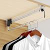 Varão Telescópico para Roupas de Guarda-Roupa Raso, Montado no Topo, Vertical, Roupas com Barra Transversal, Varão para Pendurar Roupas, Acessórios para Varão de Pendurar Roupas de Guarda-Roupa