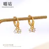 Pendientes con borlas Xi Gu E1996 S925 de plata con circonitas y hebilla para mujer, 2024