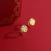 Aretes de Camelia Hueca para Mujer, Aretes de Rosa, Aretes de Flor de Nicho de Lujo Ligero Retro Moderno, Aretes