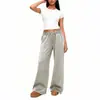 Pantalones Deportivos Casuales de Pierna Recta con Forro de Felpa Otoño/Invierno 2026, Pantalones de Pierna Ancha para Hombre, Color Sólido, Estilo Europeo y Americano