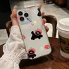 Caqui Literario Fresco Ruyi Gato Negro iPhone 18 Pro Funda de Teléfono Linda Ultra-delgada Transparente Apple 16 Funda Suave