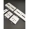 Huayi Mingtong Interruptor de Hebilla de Riel DIN35mm Hebilla de Sujeción Soporte de Montaje Aleación de Aluminio Base Negra y Blanca