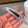 Pinza de Metal con Cuero para Bb para Mujer, Nueva Pinza Lateral Simple y de Moda, Elegante Pinza para el Cabello para Flequillo y Accesorios para el Cabello