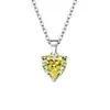 0003 Moda Europea y Americana Anillo con Forma de Corazón Collar Pendientes Rojo Azul Verde Amarillo Blanco Diamante de 5 Colores Juego de Joyería de Tres Piezas
