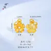 Puzuo Retención de Color Fuerte Método Antiguo Oro Arena Accesorios DIY Vaina de Loto Calabaza Flor de Durazno Ruyi Colgante Cruzado Pulsera Encanto