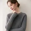 Novedad Otoño/Invierno 2026 Suéter de Cuello Redondo Primera Línea Listo para Usar Cachemir Suave y Liso para Mujer Top de Punto de Lana Básico