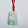 Lanyard simples de corda lisa com pingente joia Pingente vivo de jade corda de carga alta corda de nó plano trançada à mão fivela