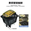 Interruptor de Balancín Kcd4 Rojo Impermeable de 30A con Luz de 6 Pines 3 Velocidades Panel Liso Conectado Interruptor Impermeable para Exteriores Amarillo