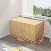 Gabinete de Madera Maciza para Ventana Saliente Gabinete de Almacenamiento Gabinete de Almacenamiento para Balcón Gabinete Bajo para Ventana de Dormitorio Se Puede Sentar en el Piso de Tatami Gabinete Largo