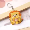 Chaveiro Acrílico Giratório Pingente de Desenho Animado Fofo Série de Animais Pingente de Mochila Decoração de Chaveiro Pequeno Presente