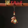 Llavero de Madera Pintada de Caballo del Zodiaco con Colgante de Borla, Colgante de Caballo del Año de Palo de Rosa, Cadena para Teléfono de Caballo de Sándalo Yiming Xianyuan