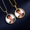 Europa y Estados Unidos DIY foto cual Círculo Gankun marco de fotos color sólido colgante sólido hip hop joyería collar joyería al por mayor
