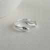 Anillo de serpiente liso irregular de plata de ley 925 para mujer, sencillo, de moda, versátil, con personalidad, anillo de cola abierta alternativo J0080