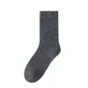 Calcetines de Lana para Hombre, Calcetines de Media Caña Otoño e Invierno, Negro Sólido, Engrosados, Suaves y Cálidos, Calcetines Simples para Hombre para Protección contra el Frío