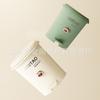 Cubo de basura redondo (Impreso + Longbao) Cubo de basura doméstico tipo pedal para sala de estar, dormitorio, baño y cocina con tapa