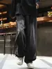 Jeans Rasgado com Lavagem Gradiente Direto da Fábrica Masculino Outono e Inverno 2024 Estilo Americano High Street Calças Casuais Largas de Perna Reta