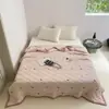 Colcha Coreana de Algodón Puro de Diez Capas para Todas las Estaciones sin Funda, Colcha Lavable a Máquina para Primavera y Otoño, Suave y Amigable con la Piel para Dormir Desnudo, Colcha de Gasa de Algodón para Invierno