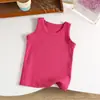 Colete Infantil 100% Algodão, Pijama Infantil Masculino, Roupa Íntima de Verão para Bebês Meninas, Blusa sem Manga para Crianças Maiores
