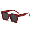 Óculos de Sol Novo Estilo Ins Europeu e Americano Feminino Tendência Moda Celebridade da Internet Mesmo Estilo Caixa Emagrecimento Rosto Grande Óculos de Sol
