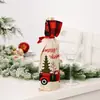 Nuevos Productos Transfronterizos Suministros para el Festival de Navidad Coche Árbol de Navidad Set de Botellas de Vino Tela para Mesa de Comedor Vino Creativo Set de Botellas de Vino