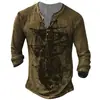 Serie de tapeta de 7 botones Estación independiente europea y americana nueva tendencia caliente camisa de manga larga para hombre camiseta de botones pullover