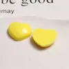 Estilo Japonés y Coreano Ins Cara Brillante Color Sólido Corazón Corazón Forma de Corazón Parche Acrílico Pendientes DIY Accesorios para Tocados Fundas de Teléfono