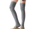 Calcetines largos de tubo para mujer, Calcetines JK de otoño e invierno, Calcetines largos de tubo estilo japonés, Calcetines altos hasta el muslo color blanco lechoso, Calcetines altos hasta el muslo antideslizantes