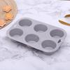 Molde de silicona para hornear, herramienta de bricolaje para el hogar, molde redondo para pastel, molde de silicona de grado alimenticio para pastel de seis flores