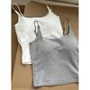 Tirante de Hombro Ajustable con Almohadilla para el Pecho Chaleco Integrado Ropa Exterior de Verano para Mujer Sling Antirozaduras Top Básico Dulce y Sexy Espalda Hermosa
