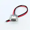 Enchufe Hembra de Socket Transparente con Cable para Lámpara de Escritorio de Vehículo Eléctrico, Moldeado por Inyección Tipo C a 2 Pines, Presión Directa, Modificación DIY