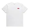 Estilo Estrela Coração Vermelho Coração Puro Algodão Manga Curta Feminina Versão Japonesa Marca Tendência Bordado Camisa Básica Masculina T-Shirt Gola Redonda Manga Curta
