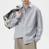 Ropa de Hombre Xintang Colección Primavera Estilo Americano Falso Dos Piezas Camisa Vintage de Manga Larga para Hombre, Versátil Casual Holgada Chaqueta Camisa