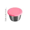 Plato para salsa de acero inoxidable 304 de 70 ml con tapa de silicona sellada, plato para condimentos americano, taza casera para ensalada y salsa de tomate