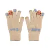 Guantes lindos de pantalla táctil de cinco dedos para mujer, invierno cálido, forro polar, engrosados, para estudiantes, ciclismo, invierno nuevo, a prueba de frío, a prueba de viento