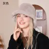 Chapéu Bucket Feminino de Outono e Inverno Novo, Pelúcia Quente, Afina o Rosto, Pele Sintética de Inverno, Fashionável, de Alta Qualidade, Versátil