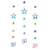 Guirlanda de Número Estrela Dourada Brilhante Rose Gold Multicolor 13 16 18 25 30 40 50 60