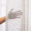 Fabricante transfronterizo al por mayor cortina blanca translúcida moderna minimalista que permite el paso de la luz no revela privacidad balcón dormitorio sala de estar jacquard ventana translúcida