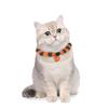 Collar de Halloween para gatos y perros, divertido collar con decoración de calabaza para gatos y perros, cuerda elástica, bola de pelo, collar, bufanda, suministros