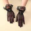 Guantes de Etiqueta para Actuación Escénica de Dedo Completo para Mujer Encaje Encaje Red de Pesca Elásticos Accesorios de Ropa Interior Sexy Europeos y Americanos