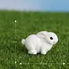 Adornos de paisaje en miniatura, con adorables y realistas figuritas de conejos. Estos lindos accesorios de resina de conejo para jardín son perfectos para crear paisajes en miniatura.