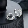 Pendientes de Aro Cruzados de Zirconia Transfronterizos para Hombres, Pendientes de Aro Lisos, Pinzas para Orejas de Rayo, Colgantes para Orejas, Accesorios para Orejas para Mujeres, Muestra en Vivo de Tiktok