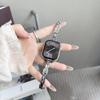 Correa de Reloj Pulsera con Forma de O de Doble Anillo Incrustada de Diamantes Adecuada para Apple 78910 Samsung Huawei Fit4 Xiaomi 10 Pulsera Metálica