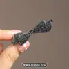Grampo de Cabelo Floco de Neve com Diamantes Cintilantes para Outono e Inverno Grampo Pequeno para Franja Lateral de Menina Acessórios de Cabelo Grampo Bico de Pato