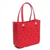 Bolso de Playa Eva con Agujeros Bolso de Mano Bolsa de Natación Color Caramelo Cesta de Compras Bolsa Estilo Camping al Aire Libre Bolso Tote de Gran Capacidad
