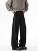 Pantalones Americanos Cleanfit para Niños en Otoño e Invierno Color Sólido Rectos Sueltos Pierna Ancha de Cimitarra Pantalones Casuales de Moda