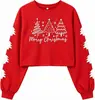 2026 Europeu e Americano Transfronteiriço Saúde Infantil Plus Veludo Impressão 3D Gola Redonda Moletom Pulôver de Natal Moletom Casual Top