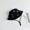 Sombrero de Pescador para Niños Primavera y Otoño Oso Bordado Sombrero Cubeta de Viaje para Niños y Niñas Moderno Versátil Pana Sombrero a Prueba de Sol y Viento